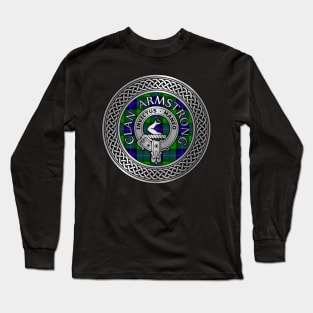 Clan Armstrong Crest & Tartan Knot Long Sleeve T-Shirt